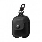 TwelveSouth AirSnap Leather Case - кожен калъф (ествествена кожа) за Apple AirPods и Apple AirPods 2 (черен)