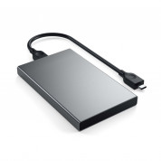 Satechi USB-C HDD/SSD Aluminum Enclosure - външна кутия с USB-C за 2.5 инчови HDD/SSD дискове (тъмносив)