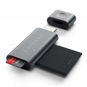 Satechi USB-C МicroSD/SD Card Reader - четец за microSD и SD карти памет за мобилни устройства (тъмносив) 1