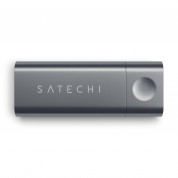 Satechi USB-C МicroSD/SD Card Reader - четец за microSD и SD карти памет за мобилни устройства (тъмносив) 3
