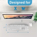 Macally Slim USB Keyboard 104 Key Full-Size US - USB клавиатура оптимизирана за MacBook (бял)  11
