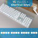 Macally Slim USB Keyboard 104 Key Full-Size US - USB клавиатура оптимизирана за MacBook (бял)  7
