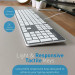 Macally Slim USB Keyboard 104 Key Full-Size US - USB клавиатура оптимизирана за MacBook (бял)  8
