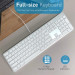 Macally Slim USB Keyboard 104 Key Full-Size US - USB клавиатура оптимизирана за MacBook (бял)  6