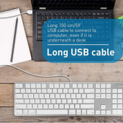Macally Slim USB Keyboard 104 Key Full-Size US - USB клавиатура оптимизирана за MacBook (бял)  9