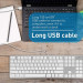 Macally Slim USB Keyboard 104 Key Full-Size US - USB клавиатура оптимизирана за MacBook (бял)  10