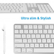 Macally Slim USB Keyboard 104 Key Full-Size US - USB клавиатура оптимизирана за MacBook (бял)  2