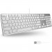 Macally Slim USB Keyboard 104 Key Full-Size US - USB клавиатура оптимизирана за MacBook (бял)  1