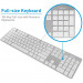 Macally Slim USB Keyboard 104 Key Full-Size US - USB клавиатура оптимизирана за MacBook (бял)  9