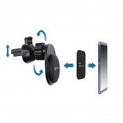4smarts Car Vent Holder UltiMAG VENTMAG Plus - магнитна поставка за радиатора на кола за iPhone и смартфони (черен) 1