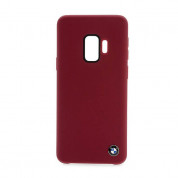 BMW Signature Silicone Hard Case - твърд силиконов кейс за Samsung Galaxy S9 (червен)