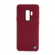 BMW Signature Silicone Hard Case - твърд силиконов кейс за Samsung Galaxy S9 Plus (червен)