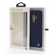 BMW Signature Silicone Hard Case - твърд силиконов кейс за Samsung Galaxy S9 Plus (тъмносин)