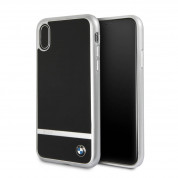 BMW Signature Aluminium Stripe Silicone Hard Case for iPhone XS, iPhone X (black)
