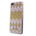 Guess Aztec Soft TPU Case - дизайнерски термополиуретанов кейс за iPhone 8 Plus, iPhone 7 Plus, iPhone 6S Plus, iPhone 6 Plus (прозрачен-златист) 1