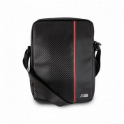 BMW Carbon Inspiration Tablet Bag - дизайнерска чанта с презрамка за таблети до 8 инча (черен-червен)