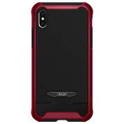 Spigen Reventon Case - хибриден удароустойчив кейс и 2 броя стъклено покритие за iPhone XS, iPhone X (черен-червен) 2
