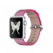 Apple Woven Pink - оригинална текстилна каишка за Apple Watch 38мм, 40мм (розов) (reconditioned) (Apple Box)
