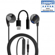 4smarts In-Ear Stereo Headset Melody USB-C Audio Cable - слушалки с USB-C кабел, управление на звука и микрофон за мобилни устройства (черен)
