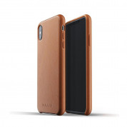 Mujjo Leather Case - кожен (естествена кожа) кейс за iPhone XS Max (кафяв) 1