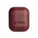 Krusell Sunne Leather Case - кожен кейс (ествествена кожа) за Apple Airpods (червен) 2