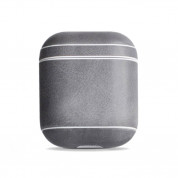 Krusell Sunne Leather Case - кожен кейс (ествествена кожа) за Apple Airpods (сив) 2