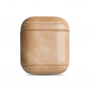 Krusell Sunne Leather Case - кожен кейс (ествествена кожа) за Apple Airpods (кафяв) 1