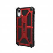Urban Armor Gear Monarch Case - удароустойчив хибриден кейс за iPhone XR (червен-черен)