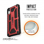 Urban Armor Gear Monarch Case - удароустойчив хибриден кейс за iPhone XR (червен-черен) 7