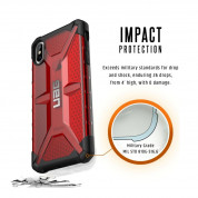 Urban Armor Gear Plasma - удароустойчив хибриден кейс за iPhone XS Max (червен) 9