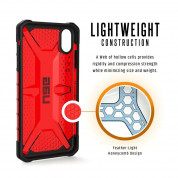 Urban Armor Gear Plasma - удароустойчив хибриден кейс за iPhone XS Max (червен) 7