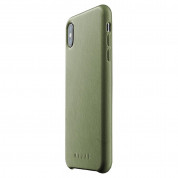 Mujjo Leather Case - кожен (естествена кожа) кейс за iPhone XS Max (маслинен) 1