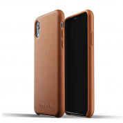 Mujjo Leather Case - кожен (естествена кожа) кейс за iPhone XR (кафяв) 1