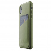 Mujjo Full Leather Wallet Case for iPhone XR (olive)