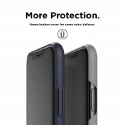 Elago Slim Fit Case - качествен поликарбонатов кейс за iPhone XS (тъмносин) 6