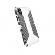 Speck Presidio Grip Case - удароустойчив хибриден кейс за iPhone X, iPhone XS (бял-черен) 1