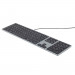 Matias Backlit Wired Aluminum Keyboard with Numeric Keypad - качествена алуминиева жична клавиатура с подсветка за Mac (тъмносив)  1