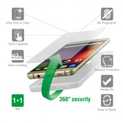 4smarts 360° Protection Set - тънък силиконов кейс и стъклено защитно покритие за дисплея на Nokia 3.1 (прозрачен) 4