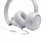 JBL T500 On-ear Headphones - слушалки с микрофон за мобилни устройства (бял) 3
