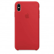 Apple Silicone Case - оригинален силиконов кейс за iPhone XS Max (червен)