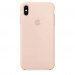 Apple Silicone Case - оригинален силиконов кейс за iPhone XS Max (розов пясък) 1