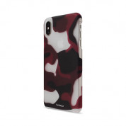 Artwizz Camouflage Clip Case - поликарбонатов кейс за iPhone XS Max (червен)