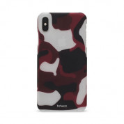 Artwizz Camouflage Clip Case - поликарбонатов кейс за iPhone XS Max (червен) 2