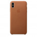Apple iPhone Leather Case - оригинален кожен кейс (естествена кожа) за iPhone XS Max (кафяв) 1
