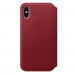 Apple Leather Folio Case - оригинален кожен (естествена кожа) калъф за iPhone XS (червен) 5