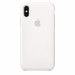 Apple Silicone Case - оригинален силиконов кейс за iPhone XS (бял) 1