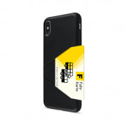 Artwizz TPU Card Case - силиконов (TPU) калъф с отделение за карта за iPhone XS Max (черен)