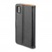 4smarts Premium Wallet Case URBAN - кожен калъф с поставка и отделение за кр. карта за iPhone XS, iPhone X (черен-кафяв) 2