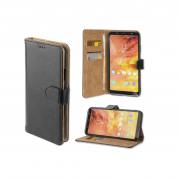 4smarts Premium Wallet Case URBAN - кожен калъф с поставка и отделение за кр. карта за Samsung Galaxy A6 (2018) (черен) 1