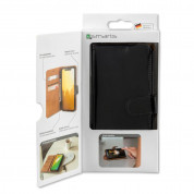 4smarts Premium Wallet Case URBAN - кожен калъф с поставка и отделение за кр. карта за Huawei P20 (черен) 3